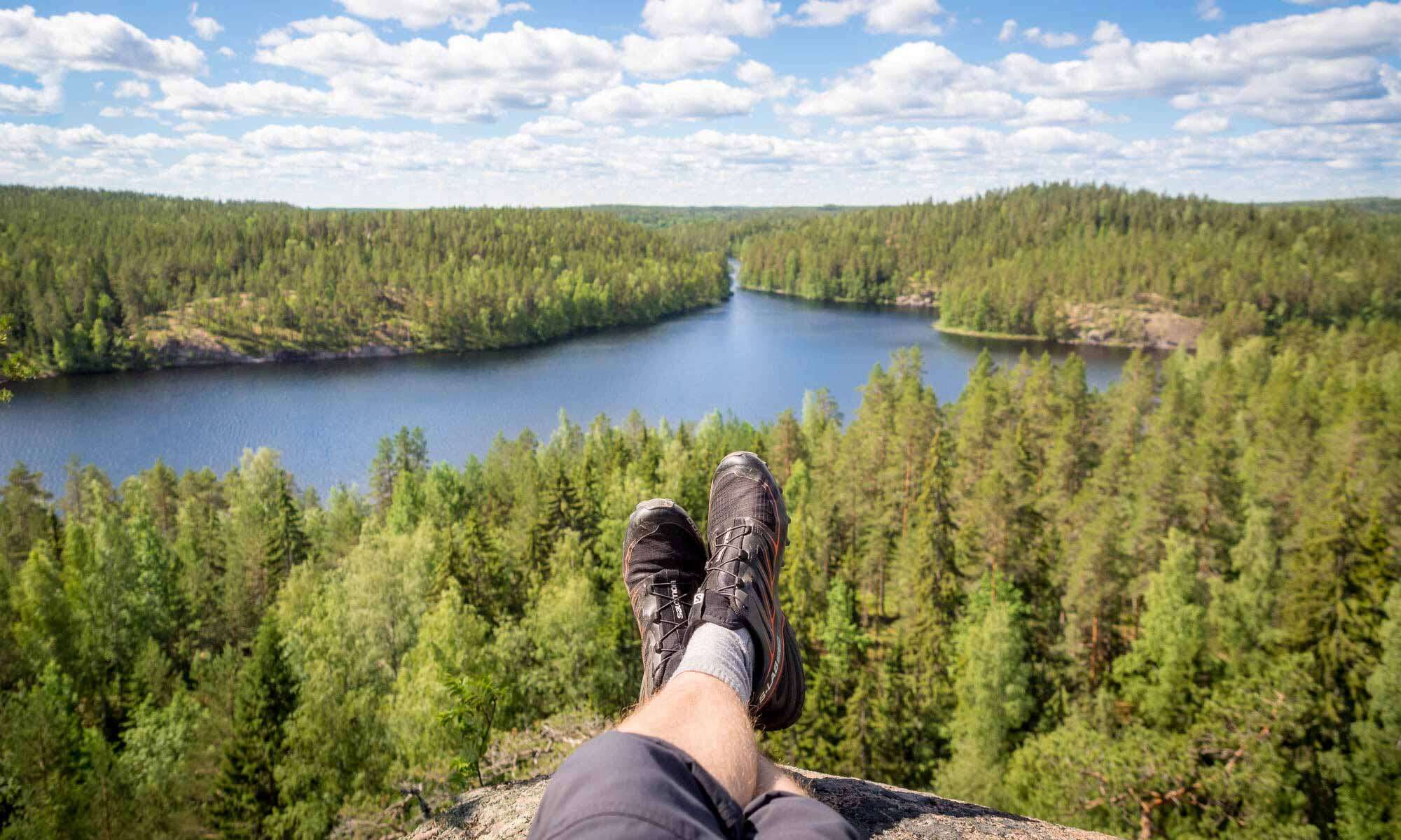 Repovesi National Park in summer, in June. Best landscape in Southern Finland. Nature in Finland near Helsinki.
