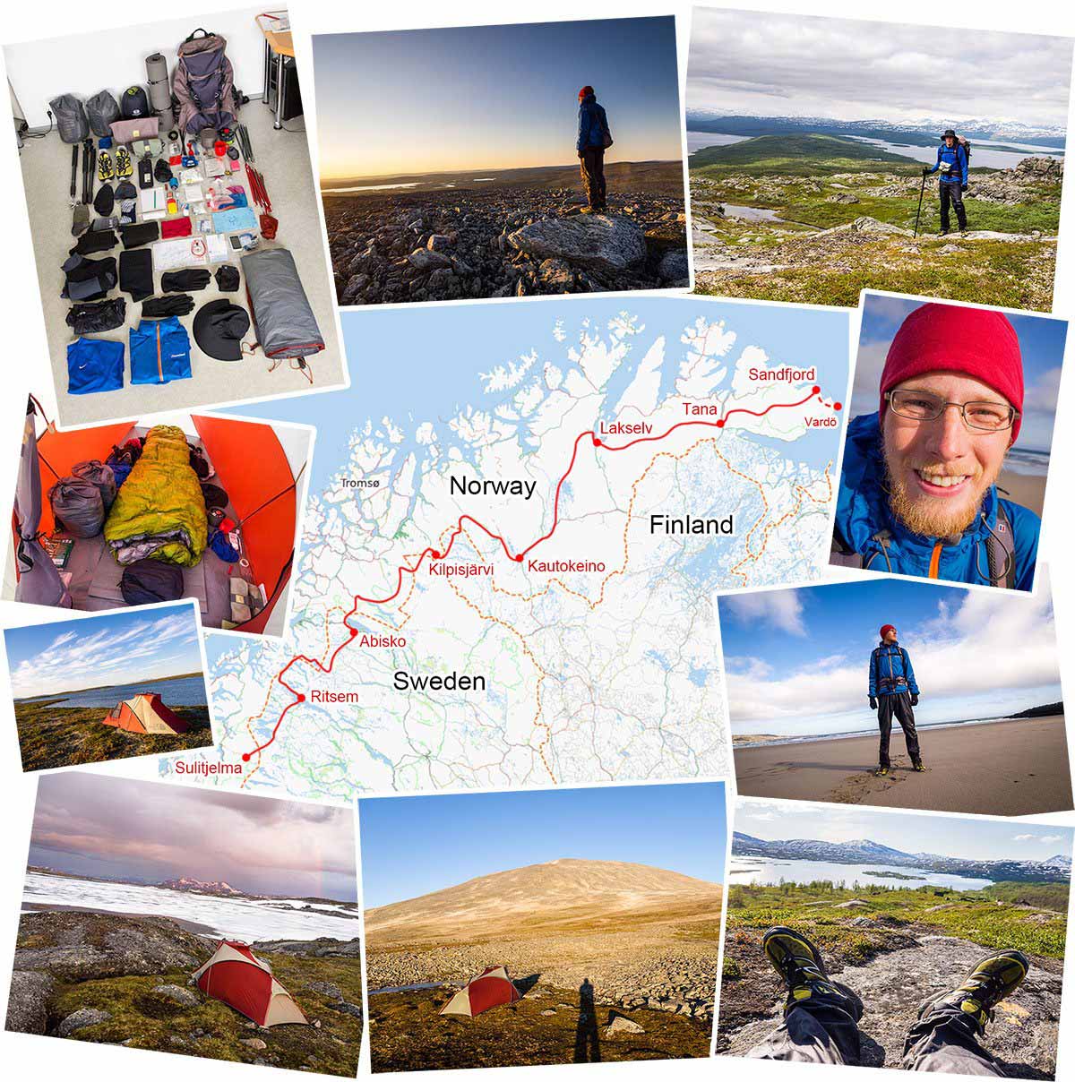 Mikko Sinisalo's adventure in Lapland, hiking the Nordkalottruta/Nordkalottleden and a bit more.