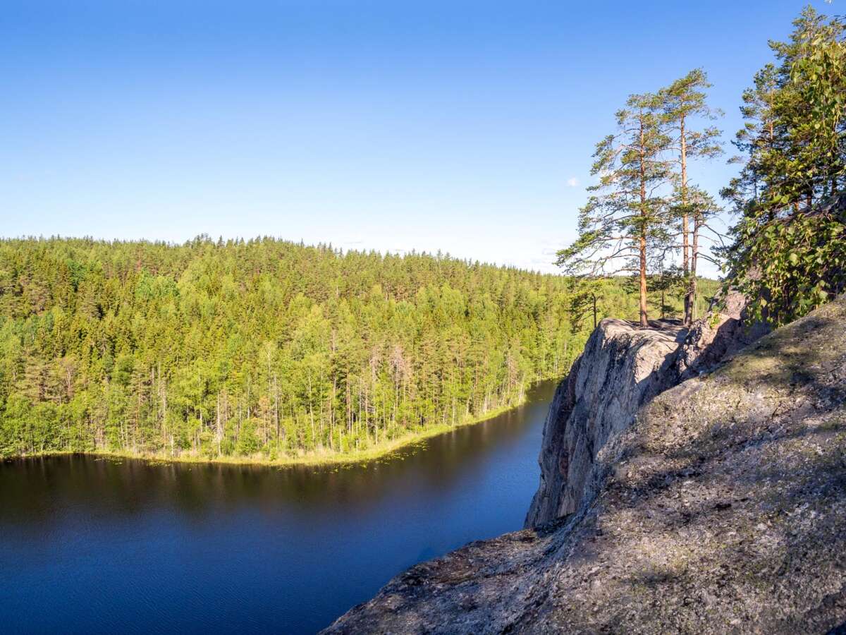 Repovesi National Park in summer, in June. Best landscape a day trip away from Helsinki. Nature in Finland near Helsinki.