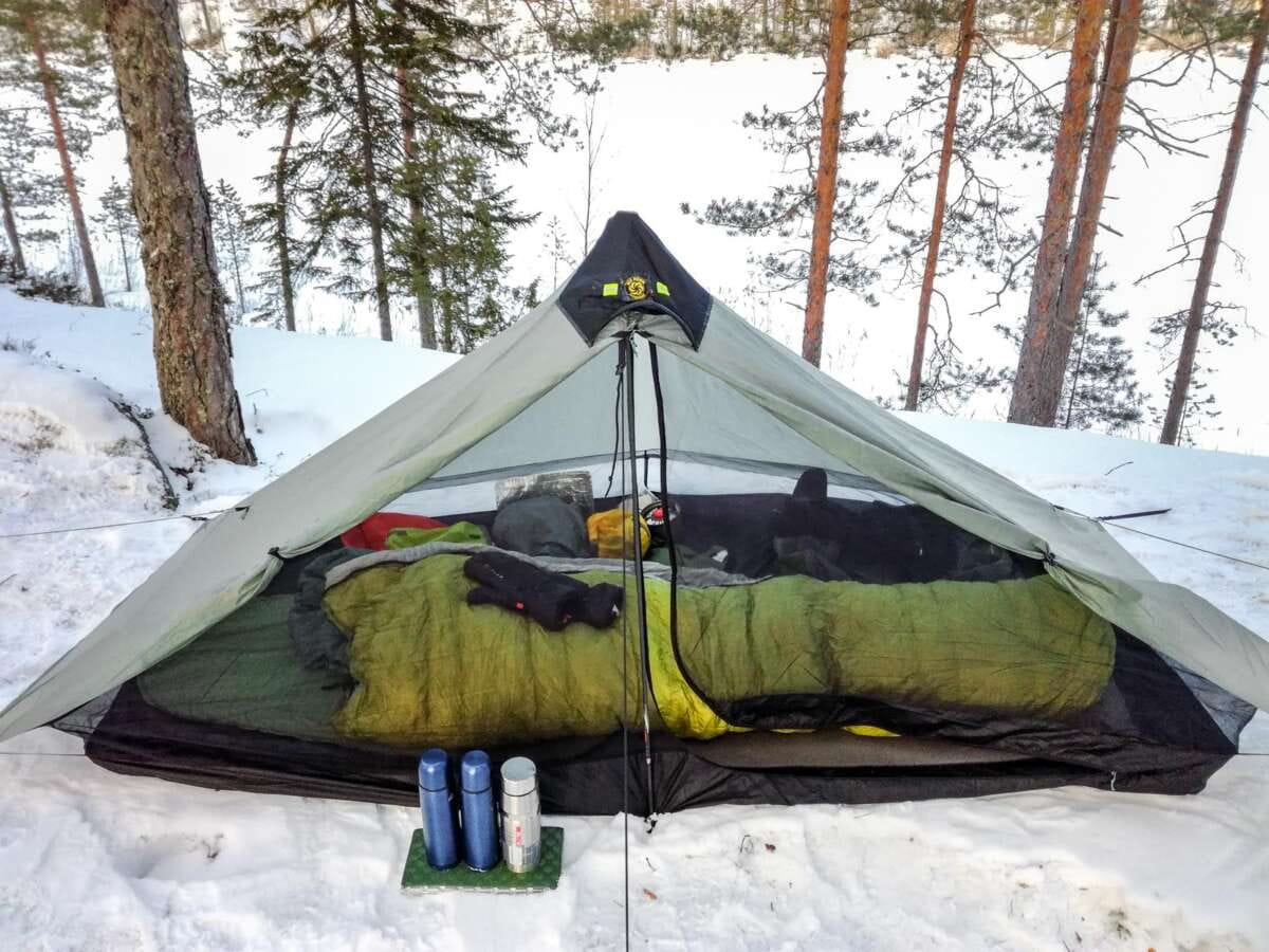 Winter camping in Nuuksio National Park