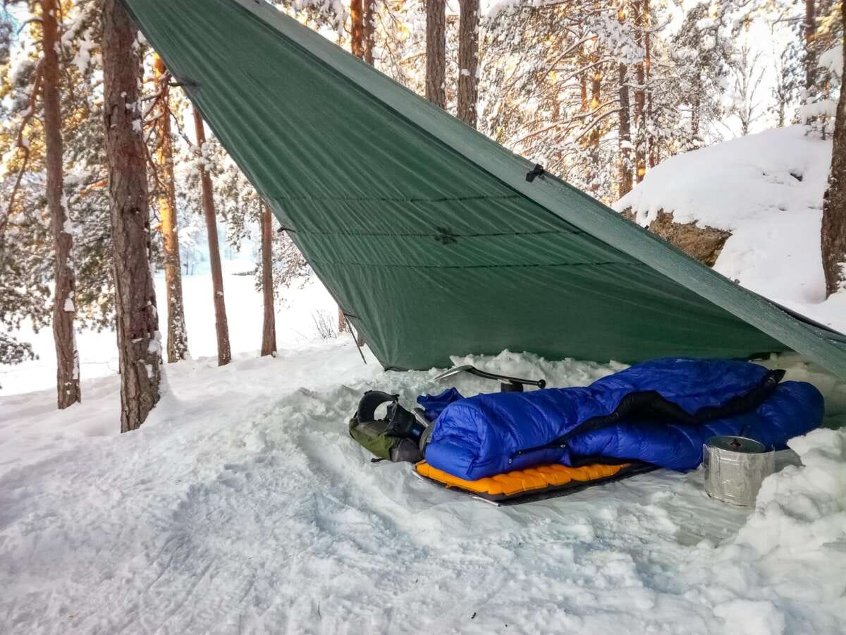 Winter camping in Nuuksio National Park